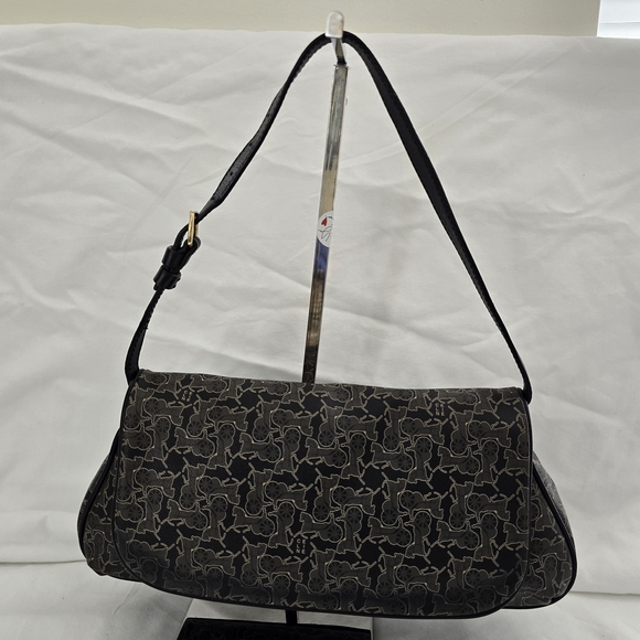 Celine Black and Gray Patterned Shoulder Bag - Picture 3 of 10